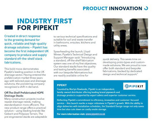Industry First For PIPEKIT