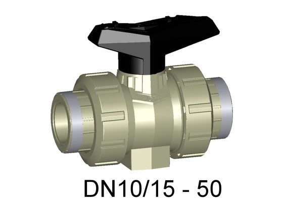 +GF+ PROGEF Ball Valve 546 EPDM w/ Ins., Thd Sock. Rp