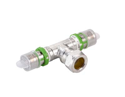 Flamco MultiSkin Metallic Press - Tee and compression Copper - 16mm - 15mm