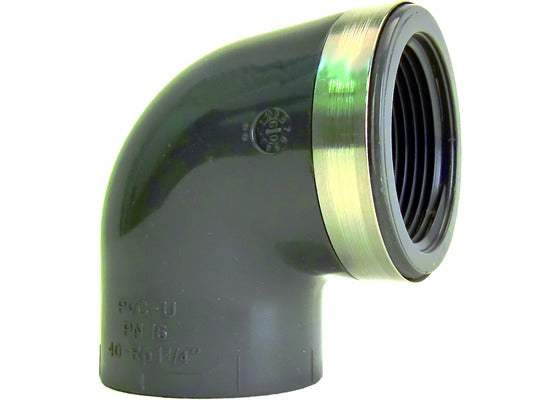 GF PVC-U Elbow 90 Threaded Reinforced