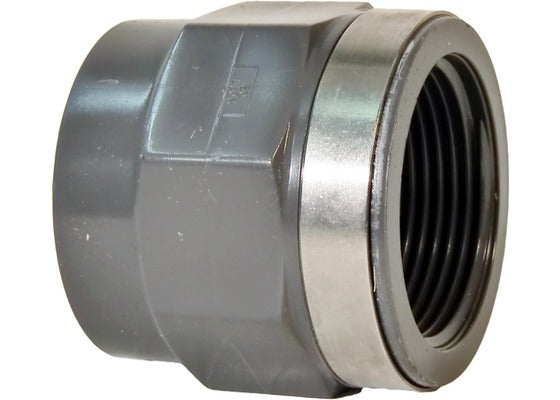 GF PVC-U Adaptor Socket Plain to Threaded Reinforced