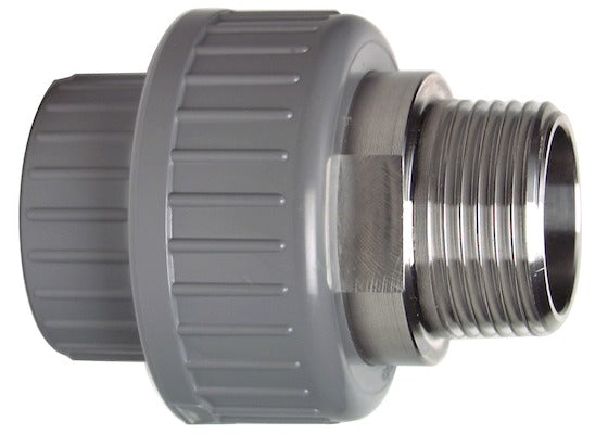 GF ABS Adaptor Union Male - Stainless Steel