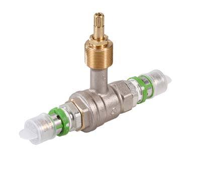 Flamco Multiskin Metallic Press/Ball valve with MultiSkin connection to embed