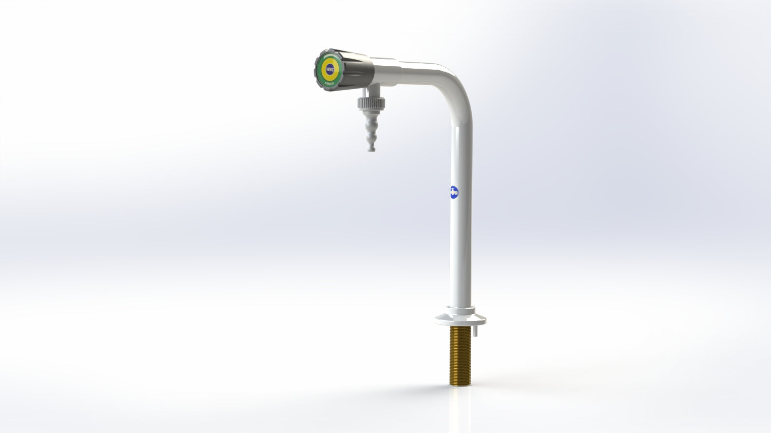 Arboles Pillar Bib Tap. Hot And Cold w/ Removable Nozzle.