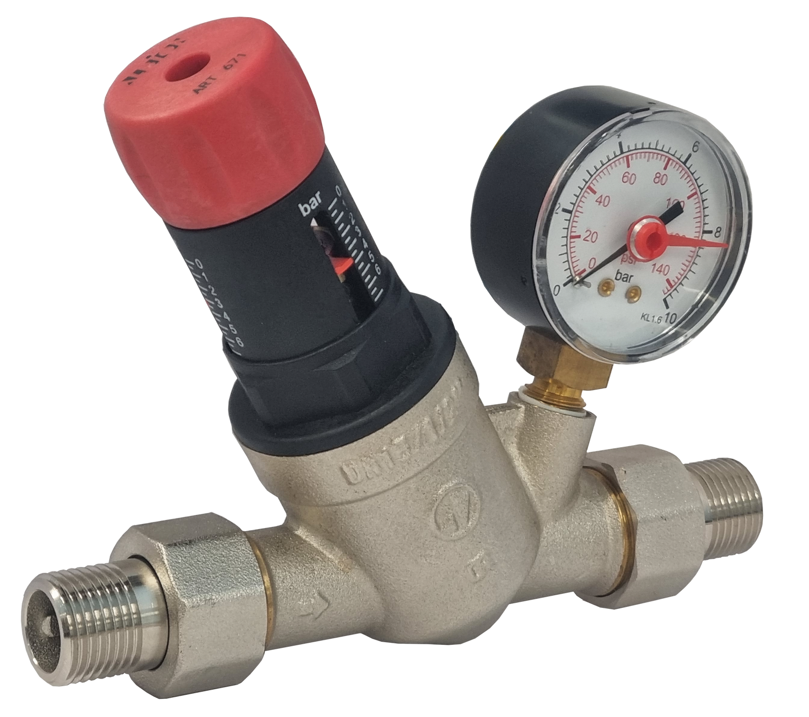 Art 671 BSPP Male DZR Brass WRAS Pressure Reducing Valve