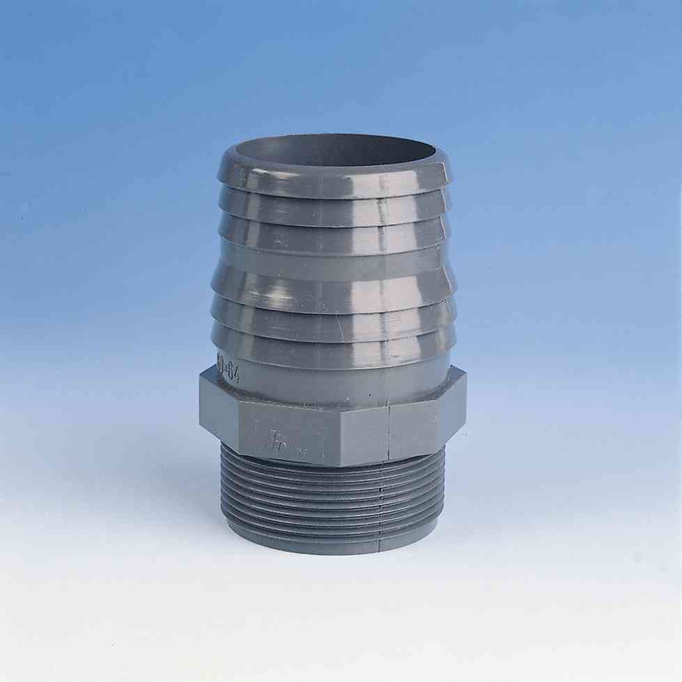 TP PVC-U Hose Adaptor Threaded