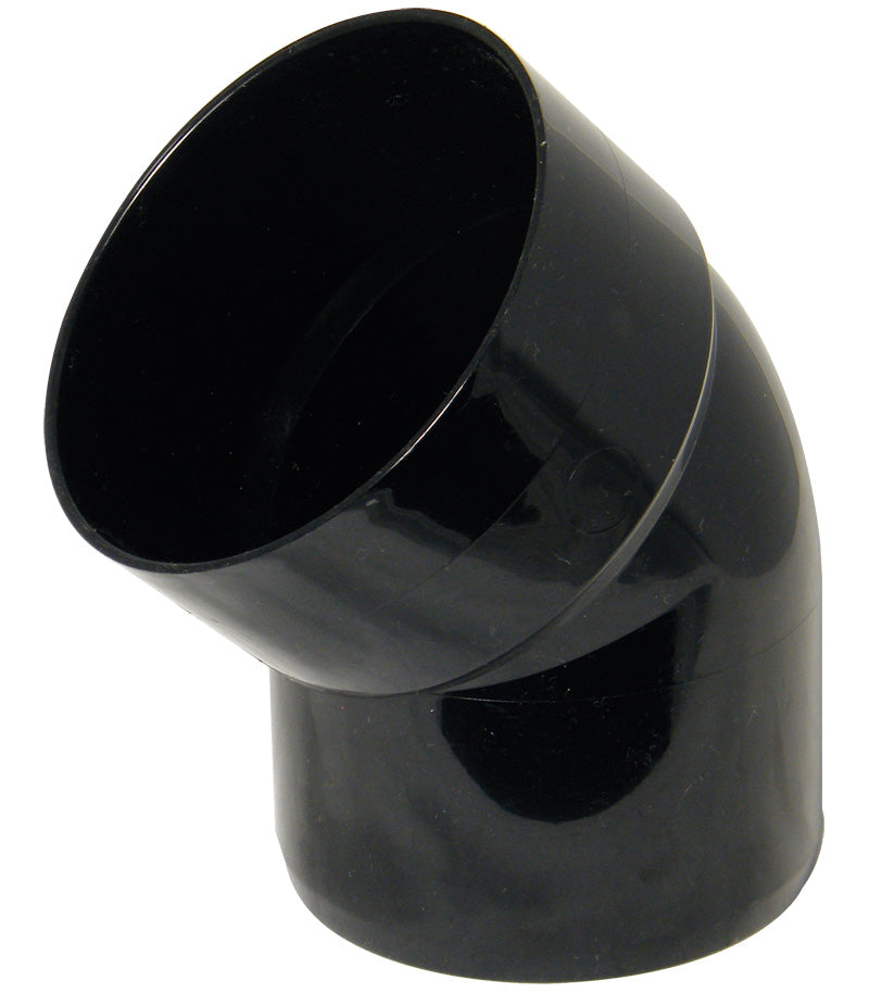 FloPlast Black PVC-U SP435 45 Deg Bottom Offset Bend 110mm