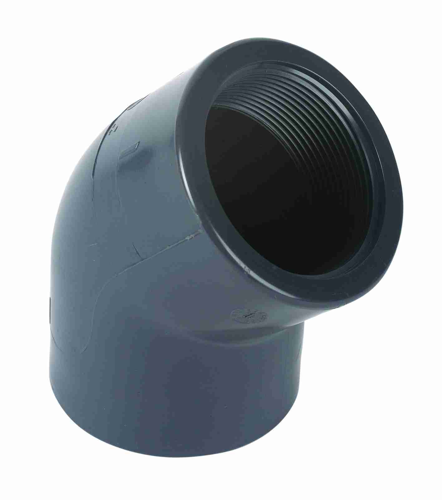 Durapipe PVC-U 45 Elbow Threaded in grey 3"  size