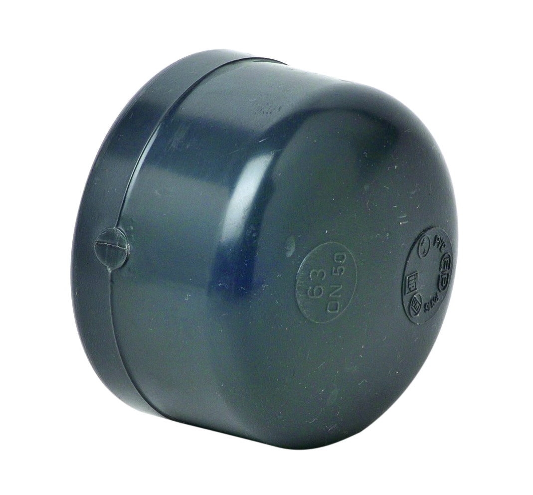 Durapipe PVC-U Cap Plain in grey 4" size