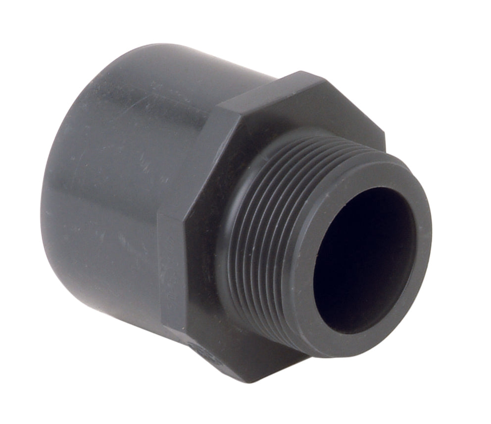 Durapipe PVC-U Male Threaded Adaptor in grey 2" size