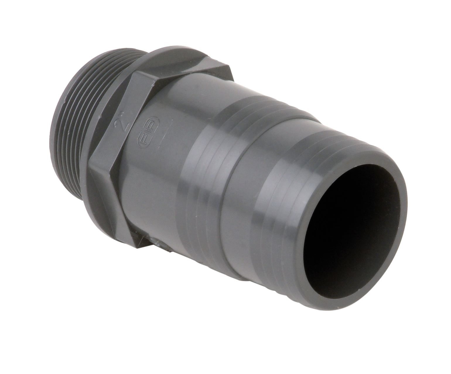 Durapipe PVC-U Hose Adaptor M.I. in grey 2" size