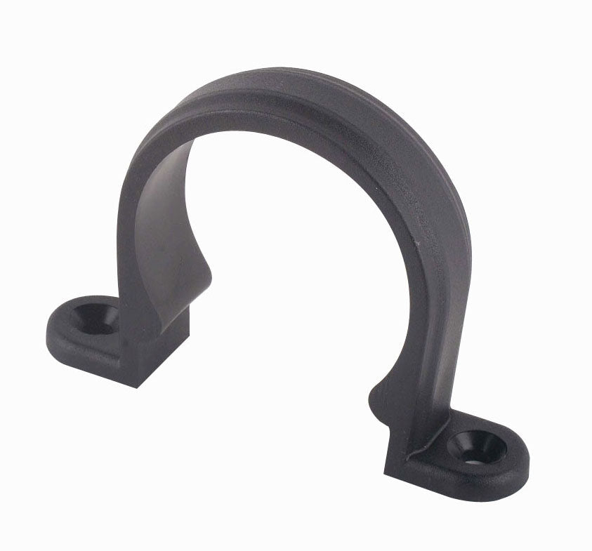 Polypropylene Saddle Clip in black 4" size