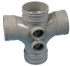 Polypipe Solvent Soil Double Branch Spigot Outlet - 110mm in grey 110mm size