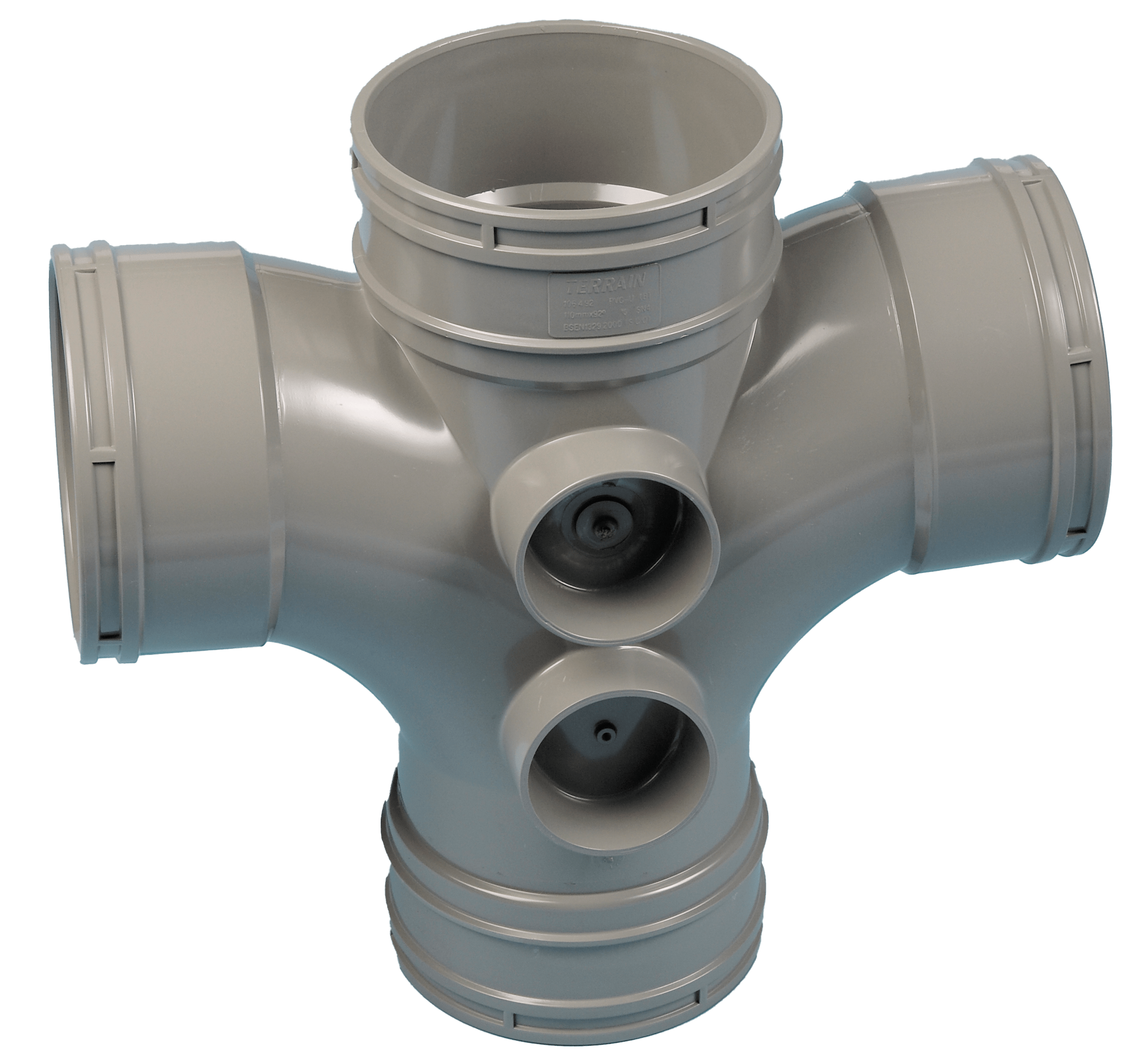 Polypipe Solvent Soil Double Branch Socket Outlet - 110mm 92.5 Deg