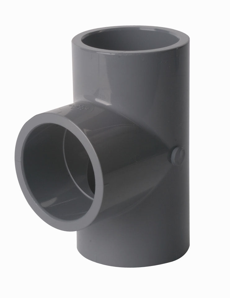 Durapipe ABS SuperFLO Equal Tee Plain in grey 63mm size