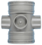 Polypipe Solvent Soil Double Socket 4 Way