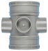 Polypipe Solvent Soil Double Socket 4 Way