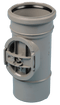 Polypipe Pushfit Soil Access Pipe And Cover Grey in grey 110mm size