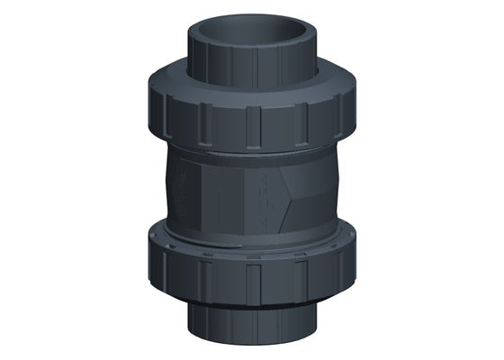 +GF+ PVC-U Cone Check Valve Thd Sockets 561 FPM Rp Imperial