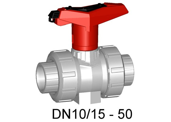 +GF+ CPVC Ball Vlv, Cement Sock. & Lock Handle 546 EPDM