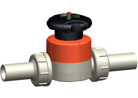 +GF+ PROGEF Diaphragm Valve 514 FPM w/ Spigots