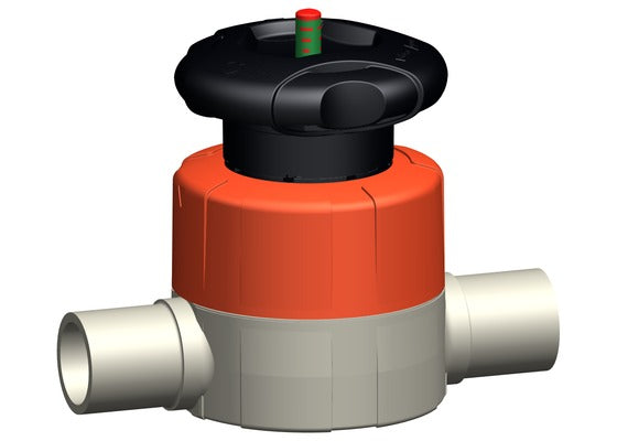 +GF+ PROGEF Diaphragm Valve 515 PTFE w/ Backing Flanges