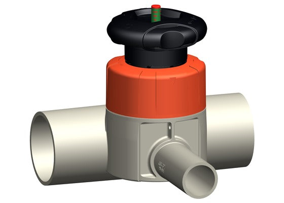 GF ABS Diaphragm Valves/+GF+ PROGEF Zero Static Valve 519/Butt Fusion