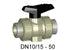 +GF+ PROGEF Ball Valve 546 EPDM w/ Ins., Thd Sock. Rp