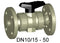 +GF+ PROGEF Ball Valve 546 FPM w/ Ins. Fixed Flanges in cream 50mm size