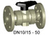 +GF+ PROGEF Ball Valve 546 FPM w/ Ins., Fixed Flanges