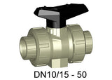 +GF+ PROGEF Ball Valve 546 EPDM w/ Ins. Fus Sock. in cream 16mm size