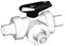 GF SYGEF-Standard Ball Vlv Fus Spig. 543 T-Port FPM in white 25mm size