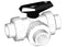 GF SYGEF-Standard Ball Vlv Thd Sock. 543 T-Port FPM in white 25mm size