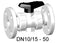 GF SYGEF-Standard Ball Valve Ins. Fixed Flg 546 FPM in white 32mm size