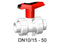 GF SYGEF-Standard Ball Vlv Handle Fus Sock. 546 FPM in white 63mm size