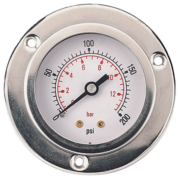 Flg Press. Gauge Cen. Back Conn. 50mm Face 160PSI BSPT 1/4"