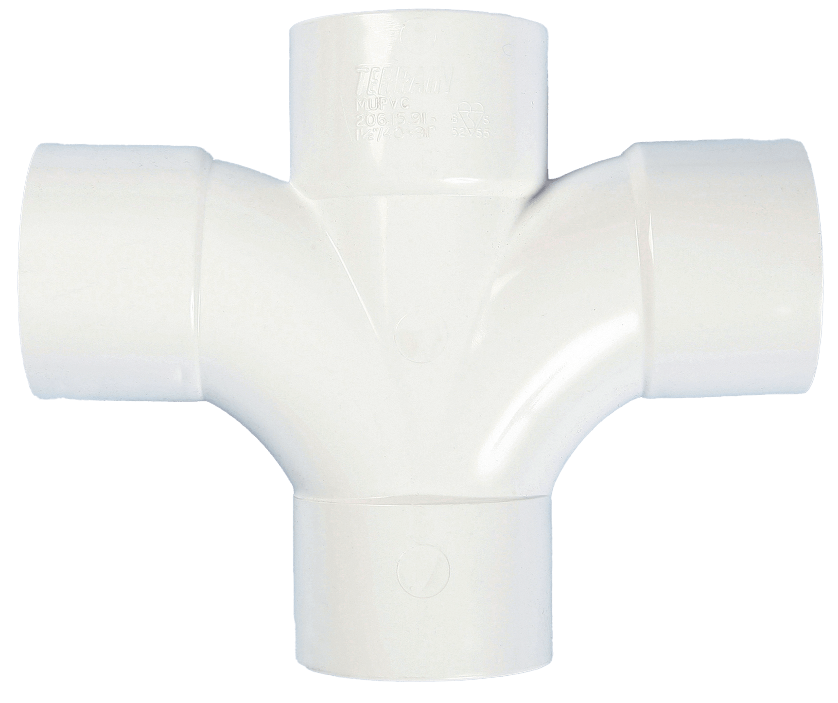 Polypipe Solvent Waste Cross Branch 91 Deg Grey