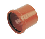 FloPlast D124 Coupling Single Socket 110mm in terracotta 110mm size