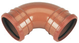 Floplast Double Socket Bend in terracotta 110mm size
