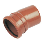 FloPlast D167 15 Degree Bend Single Socket 110mm in terracotta 110mm size