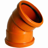 FloPlast D563 45 Degree Bend Double Socket 110mm in terracotta 110mm size