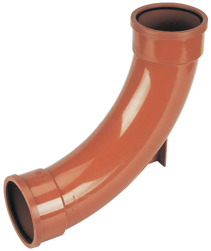 FloPlast D571 87.5 Degree Rest Bend Double Socket 110mm