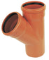 FloPlast D210 45 Degree Equal Junction Double Socket 110mm in terracotta 110mm size