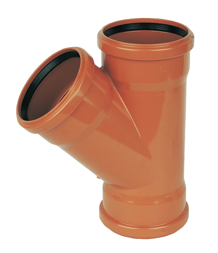 FloPlast D211 45 Degree Equal Junction Triple Socket 110mm