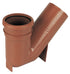 FloPlast D500 45 Deg Universal Gully Trap Sock./Spig. 110mm in terracotta 110mm size