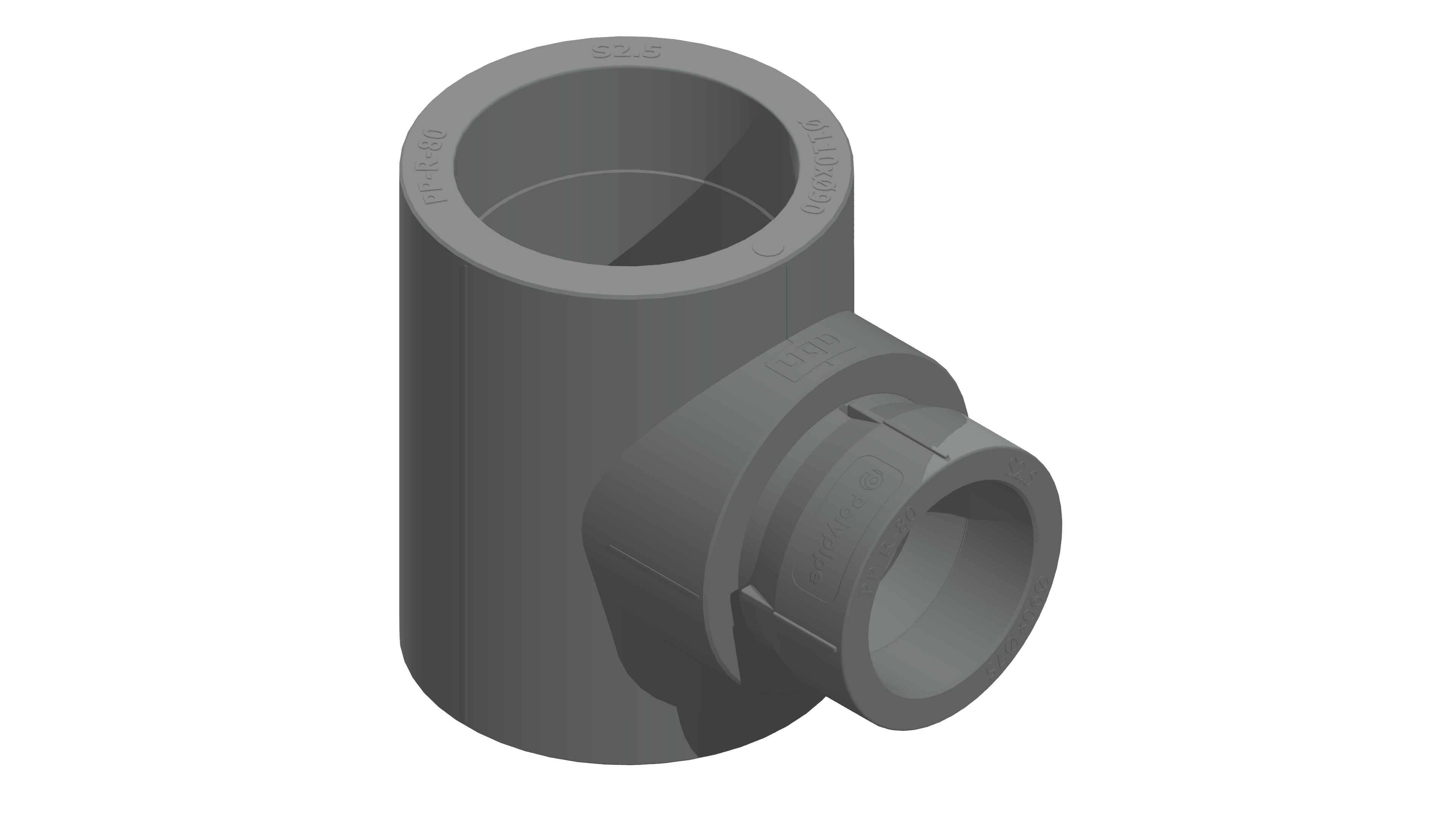 Polypipe MecFlow Fusion Reducing Tee Skt/Skt/Skt