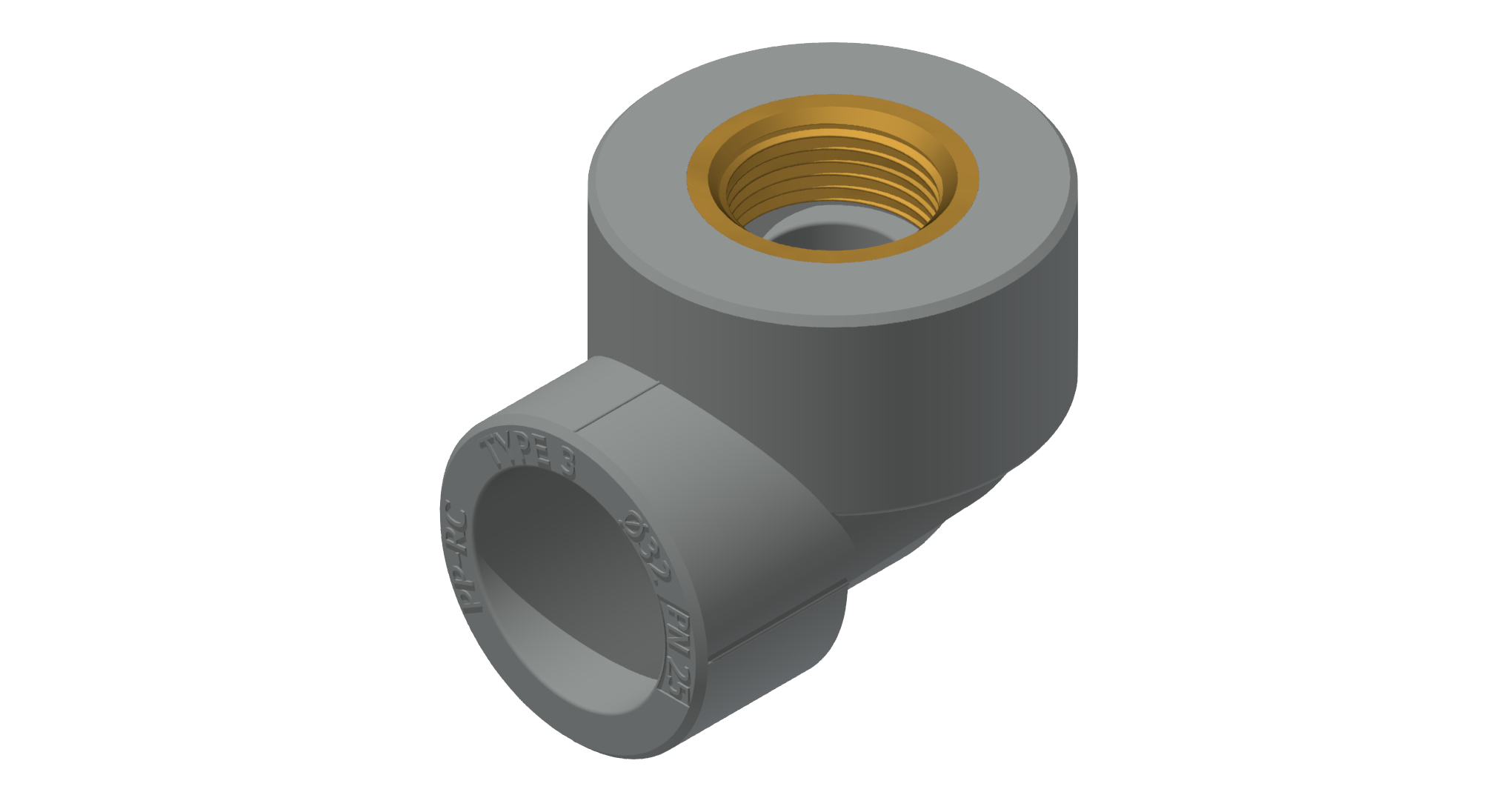 Polypipe MecFlow Fusion Elbow BSPF 90 Deg