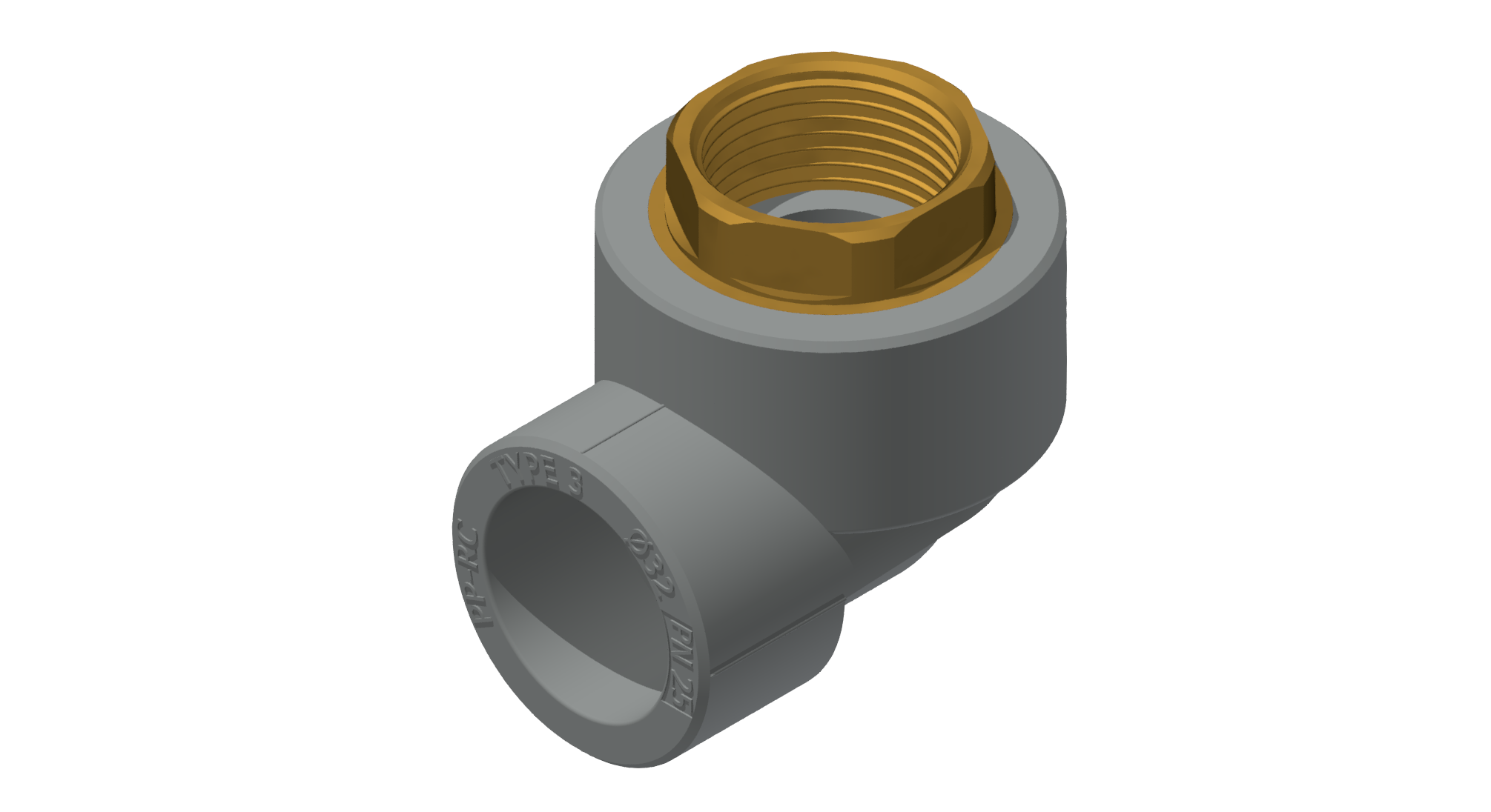 Polypipe MecFlow Fusion Elbow BSPF 90 Deg