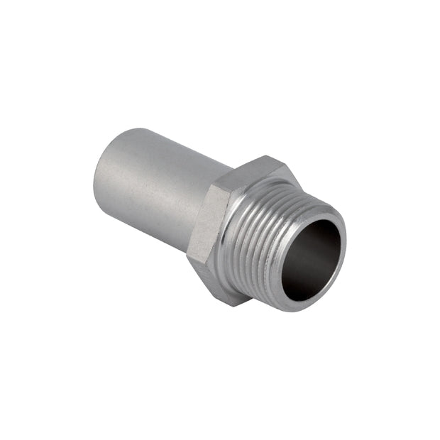 Mapress Stainless Steel Adaptor with Male Thread And Plain End