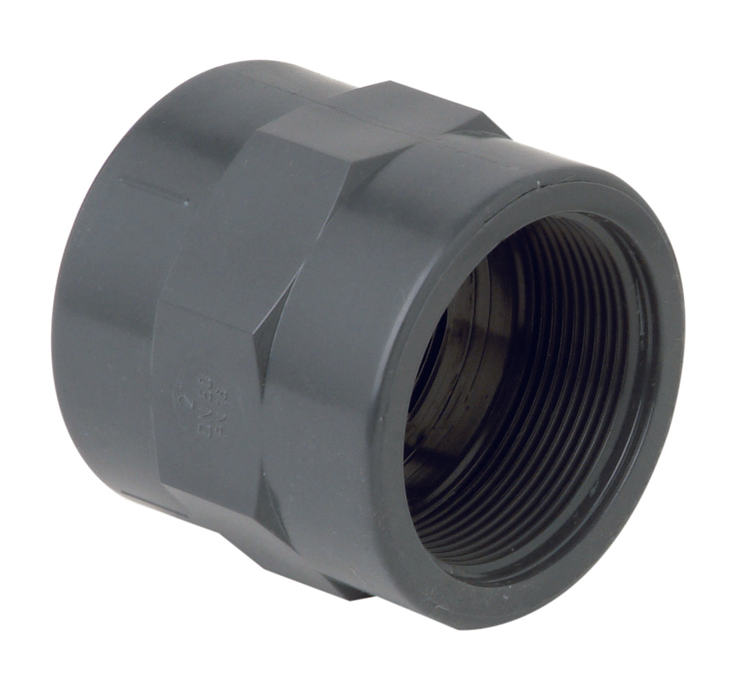 Durapipe PVC-U Socket Plain Threaded in grey 40mm size